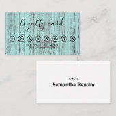 Moderne minimalistische houten loyaliteit Kaart Visitekaartje (Voorkant / Achterkant)