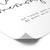 Moderne minimalistische Huwelijk herinnering bord Poster (Hoek)