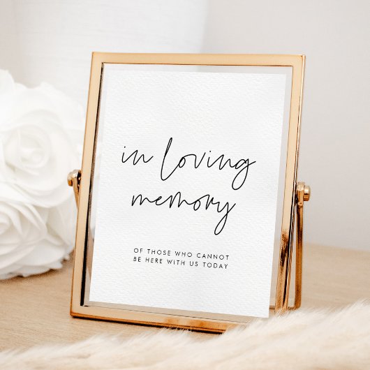 Moderne minimalistische Huwelijk herinnering bord Poster