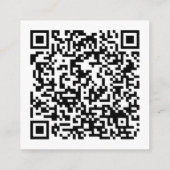 Moderne minimalistische Huwelijk QR Code Registry Informatiekaartje (Achterkant)