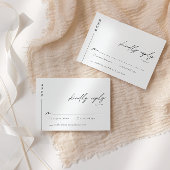 Moderne & Minimalistische Huwelijks RSVP Bijlageka Kaart