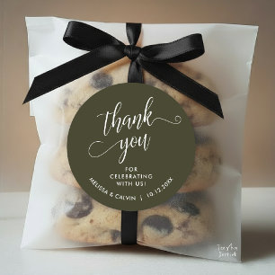 Moderne Minimalistische Huwelijksgunst Cadeaus Bed Ronde Sticker