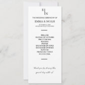 Moderne Minimalistische Huwelijksprogramma (Voorkant)