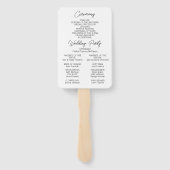 Moderne Minimalistische Huwelijksprogramma Waaiers (Achterkant)