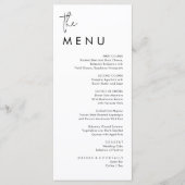 Moderne minimalistische huwelijksreceptie dank u & menu (Voorkant)