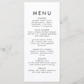 Moderne minimalistische huwelijksreceptie Menu (Voorkant)