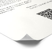 Moderne minimalistische huwelijksreis fonds bruilo poster (Hoek)