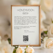 Moderne minimalistische huwelijksreis fonds bruilo poster