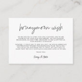 Moderne minimalistische huwelijksreis wens informatiekaartje (Voorkant)