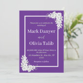 Moderne minimalistische huwelijksuitnodiging - een kaart (Staand voorkant)