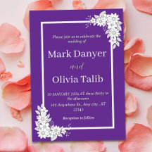 Moderne minimalistische huwelijksuitnodiging - een