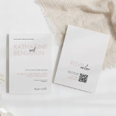 Moderne minimalistische huwelijksuitnodiging - Ele Kaart