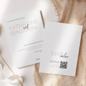Moderne minimalistische huwelijksuitnodiging - Ele Kaart