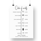 Moderne minimalistische huwelijksvolgorde van de t perfect poster