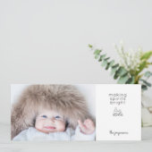 Moderne Minimalistische Hygge Vakantiefoto Feestdagenkaart (Staand voorkant)