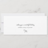 Moderne Minimalistische Hygge Vakantiefoto Feestdagenkaart (Achterkant)