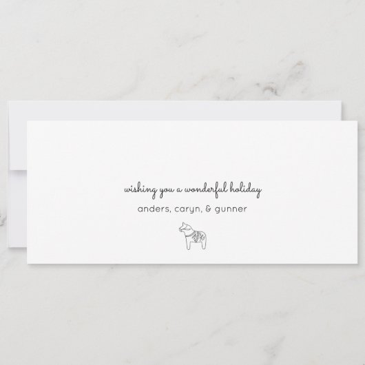 Moderne Minimalistische Hygge Vakantiefoto Feestdagenkaart (Achterkant)