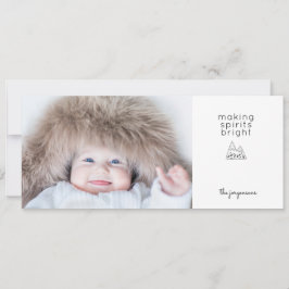 Moderne Minimalistische Hygge Vakantiefoto Feestdagenkaart