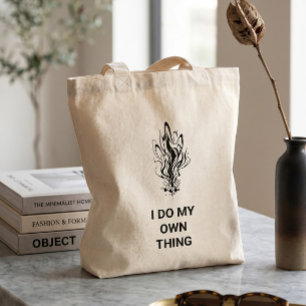 Moderne Minimalistische "Ik Doe Mijn Eigen Ding" G Tote Bag