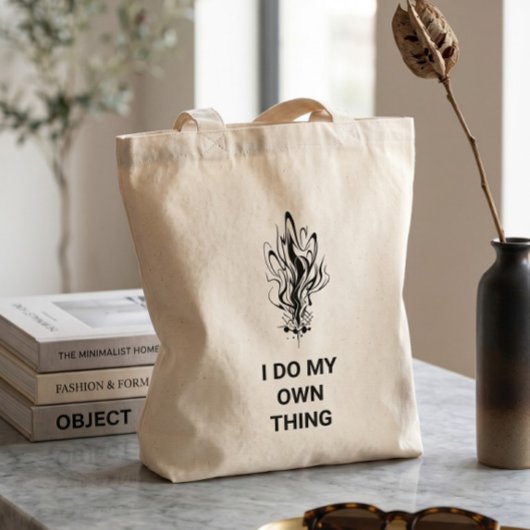Moderne Minimalistische "Ik Doe Mijn Eigen Ding" G Tote Bag