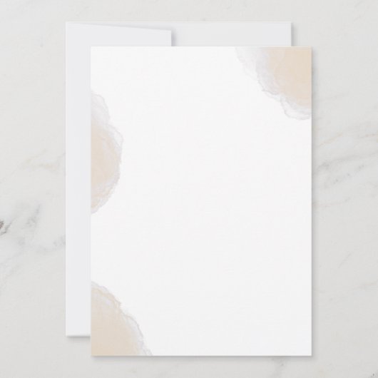 Moderne minimalistische Initiaal bruiloft Kaart (Achterkant)