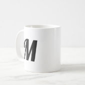 Moderne, minimalistische Initiaal letter monogram  Koffiemok (Voorkant links)