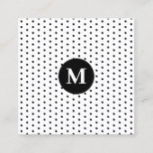 Moderne minimalistische Initiaal QR-code Vierkante Visitekaartje (Voorkant)