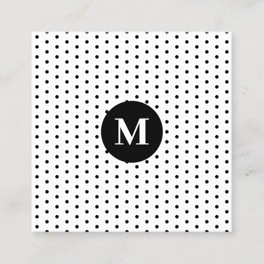 Moderne minimalistische Initiaal QR-code Vierkante Visitekaartje (Voorkant)