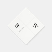 Moderne minimalistische Initialen bruiloft servett Servet (Hoek)