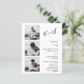 Moderne, minimalistische initialen fotobudgetbruil (Staand voorkant)