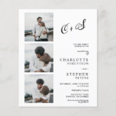 Moderne, minimalistische initialen fotobudgetbruil (Voorkant)