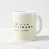 Moderne minimalistische Initialen Rood Monogram Be Grote Koffiekop (Voorkant rechts)