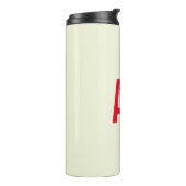 Moderne minimalistische Initialen Rood Monogram Be Thermosbeker (Gedraaid links)