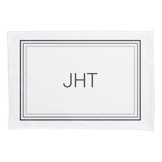 Moderne minimalistische Initialen voor echtgenote  Kussensloop (Voorkant-Links)