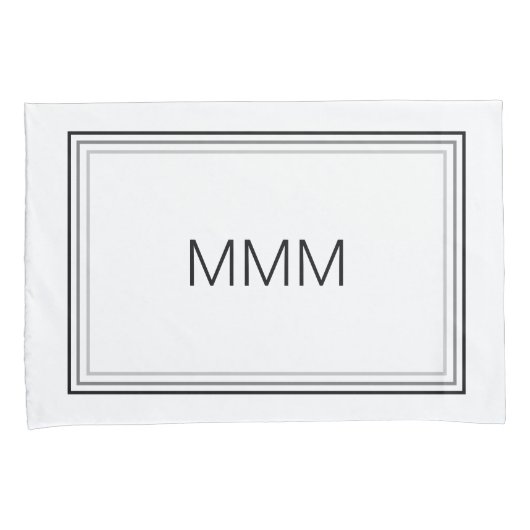 Moderne minimalistische Initialen voor echtgenote  Kussensloop (Voorkant-Rechts)