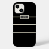 Moderne minimalistische Initialen zwart Case-Mate iPhone Case (Achterkant)