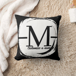 Moderne Minimalistische Initiële Monogram Doudekus Kussen