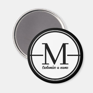 Moderne Minimalistische Initiële Monogram Letter M Magneet