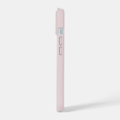 Moderne Minimalistische Initiële Monogram Roze iPhone 15 Case (Linkerkant)