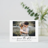 Moderne, minimalistische inktpagina waarop de datu briefkaart (Staand voorkant)