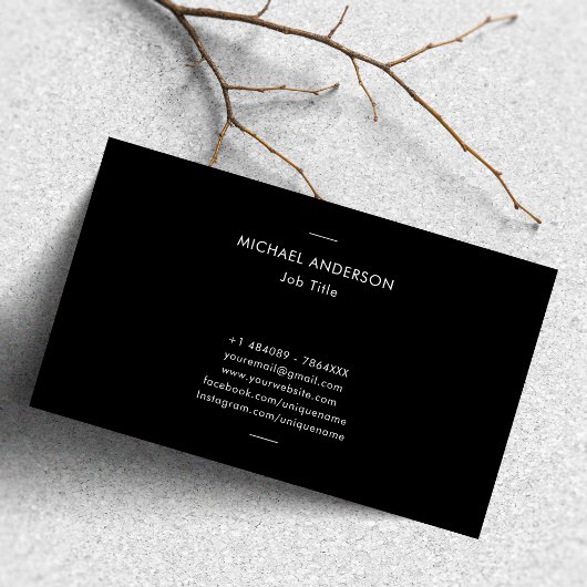 Moderne minimalistische Inline QR-code zwart-wit Visitekaartje