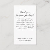 Moderne minimalistische instructies voor de verzor visitekaartje (Achterkant)