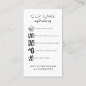 Moderne minimalistische instructies voor de verzor visitekaartje (Voorkant)