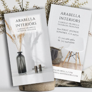 Moderne minimalistische interieur ontwerper visitekaartje