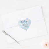 Moderne Minimalistische Iriserende Script Trouw Da Hart Sticker (Envelop)