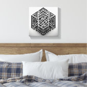 Moderne Minimalistische Isometrische Doolhof - Abs Canvas Afdruk (Insitu (Slaapkamer))