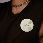 Moderne Minimalistische It/Its LGBTQ Pride Speld Ronde Button 3,2 Cm