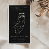Moderne minimalistische Ivoor/Black Salon & Spa Visitekaartje
