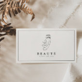 Moderne minimalistische Ivoor/Black Salon Visiteka Visitekaartje