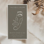 Moderne minimalistische Ivoor/Neutrale Salon & Spa Visitekaartje